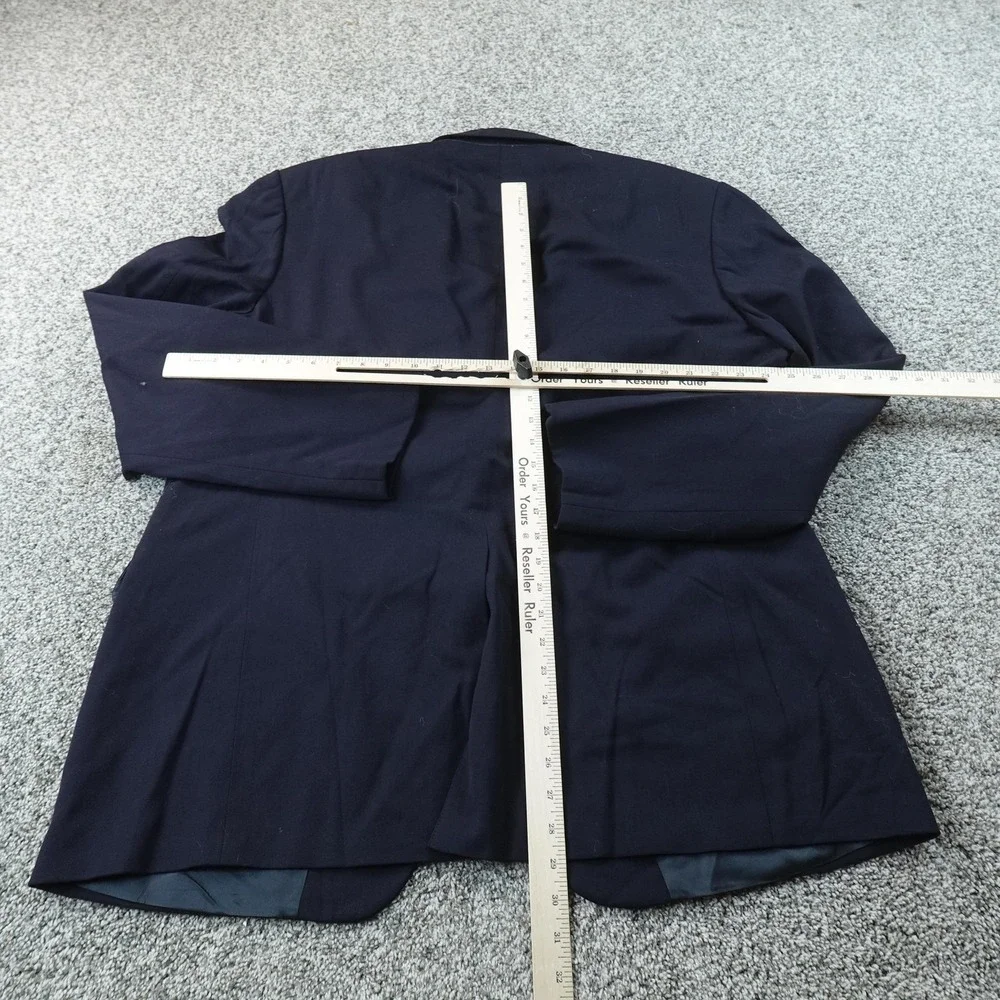 VTG LL Bean Blazer Mens 46T Blue Wool Stretch Sport Coat Suit Jacket Top USA 90s